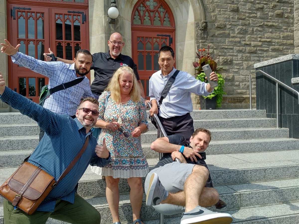 Corporate team in our Yorkville Scavenger Hunt.