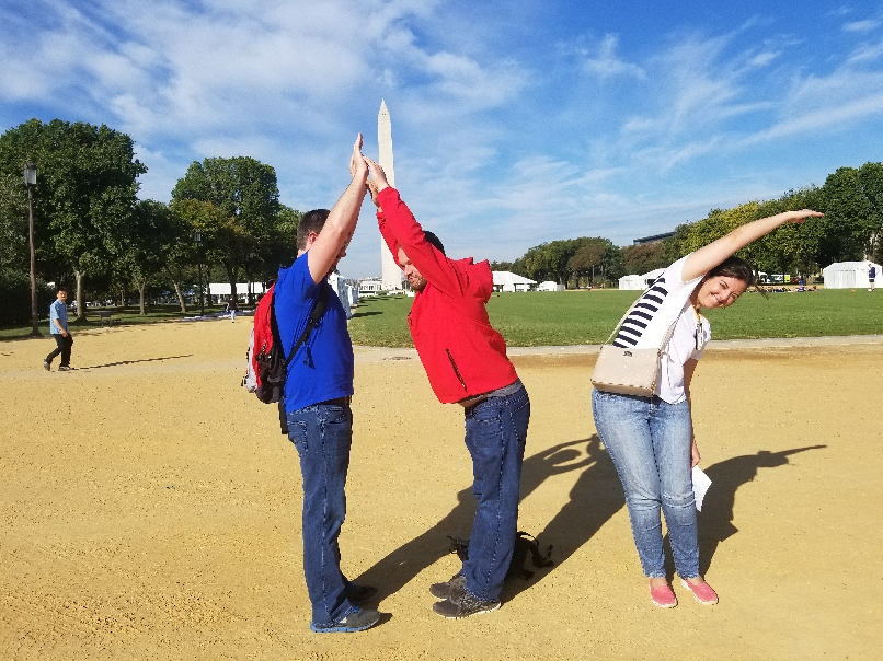 Posing with creativity and excitement